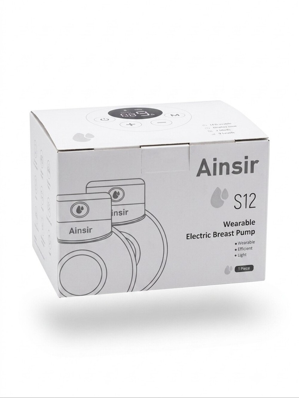 Ainsir S12 Wearable Electric Breast Pump - White New Open Box